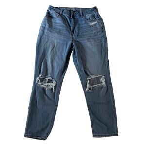 American Eagle Stretch Distressed Mom Jeans Sz 14